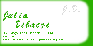 julia dibaczi business card