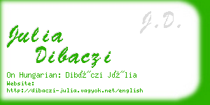 julia dibaczi business card